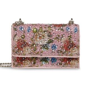 BETSEY JOHNSON Floral Embellished Convertible Bag